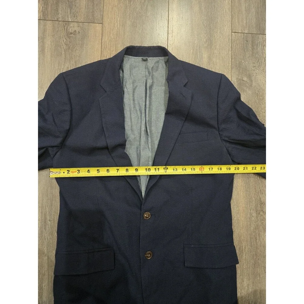 J.Crew Thompson Blazer Mens 40R Navy Textured Sport Coat 2 Button Preppy